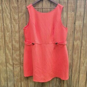 Modcloth Orange Textured Vintage Style Dress Womens Size 3X